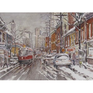 ARTO YUZBASIYAN 1948 - Queen Street West, Toronto         SOLD  